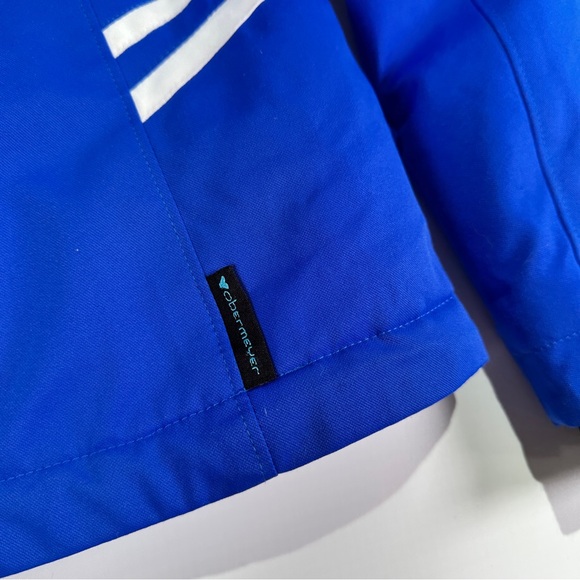Obermeyer insulated ski jacket women’s snow coat chevron stripes size 8 blue - Picture 7 of 15